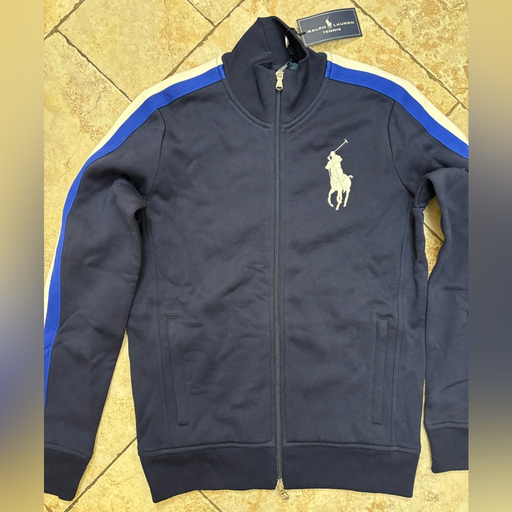 NWT Ralph Lauren US Open Jacket, double zipper. Sz M
